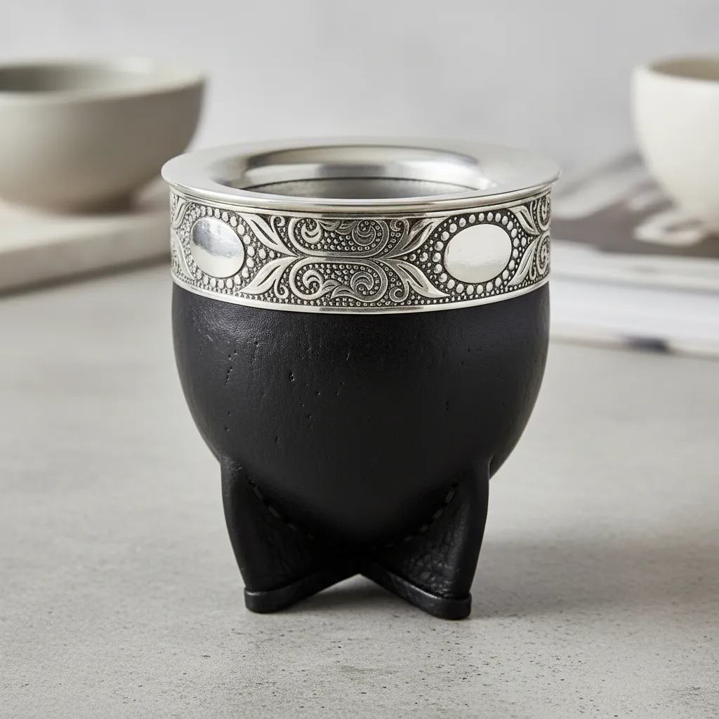 Mate de calabaza con virola y base de alpaca