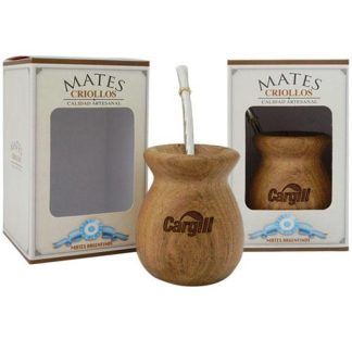 Mate De Madera Dura Grabado  C/Caja