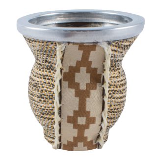 Mate De Vidrio Copita Forrado En Arpillera Y Guarda pampa