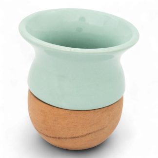 Mate de Ceramica Y Madera