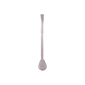 Bombilla Pico De Loro Curva Larga Acero Inoxidable Estilo Porongo Desarmable 18 cm